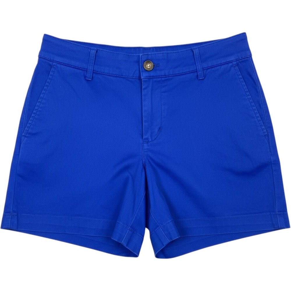 Tommy Bahama Womens Boracay Shorts Blue Cotton Blend Size 4 Chino 5 Inch Inseam